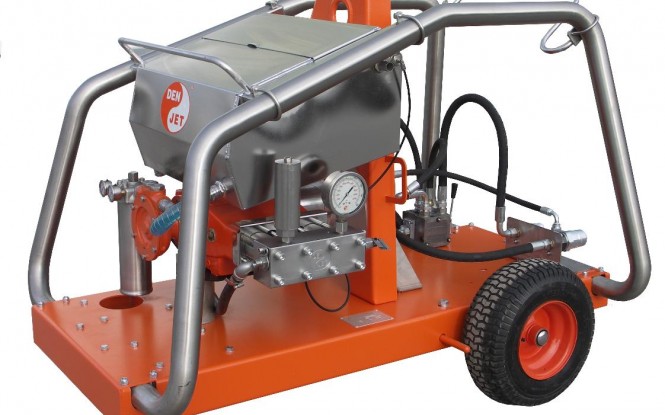 واترجت هیدرولیکی 550 بار فشارقوی جهت شستشو و رسوب زدایی صنعتی مدل CH-40 ساخت دن جت دانمارک